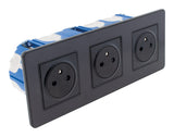 Set de 3 prises 2P+T simple, double et triple - Zenitech