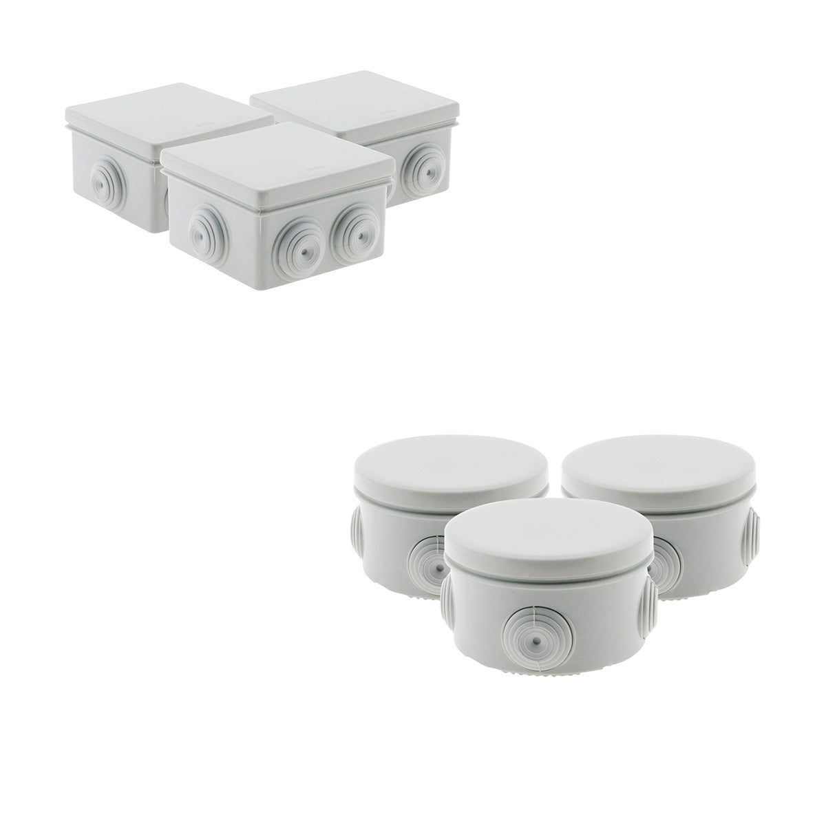 Lot de 6 boîtes de dérivation étanches IP55, entrée sans découpe - Zenitech
