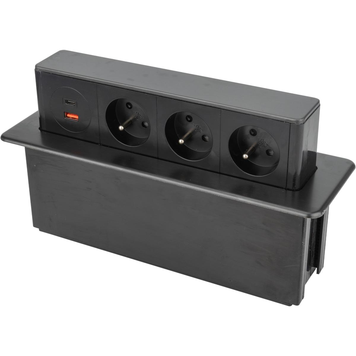Multiprise encastrable 16A + câble USB universel Quick Charge OFFERT - Otio