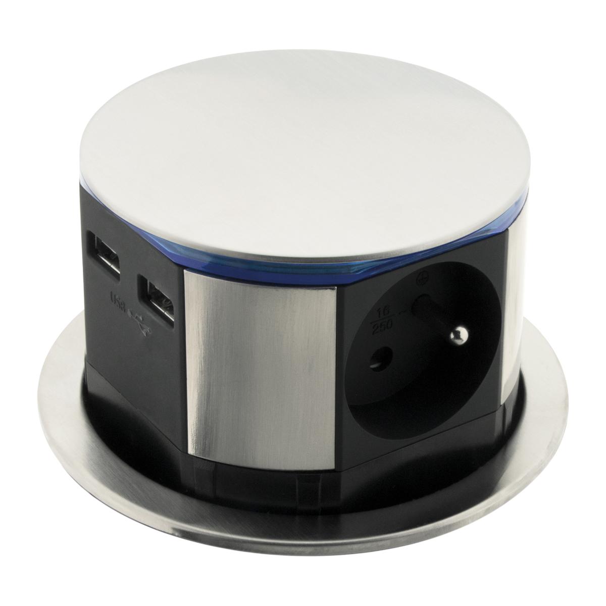 Bloc multiprise encastrable 16A + câble USB OFFERT - Otio