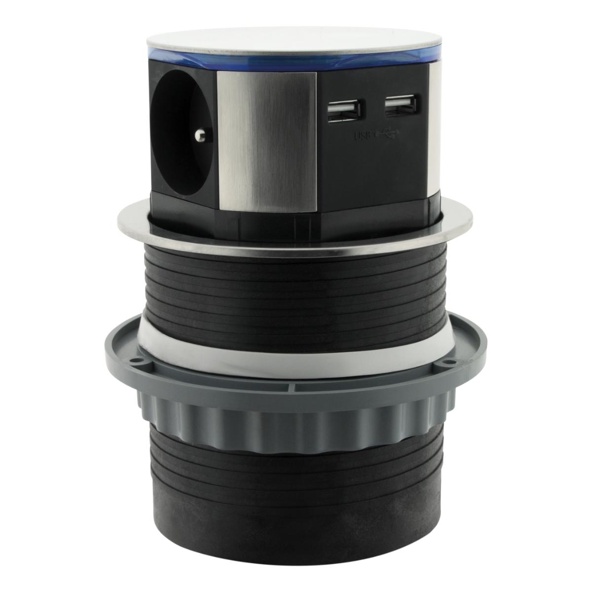 Bloc multiprise encastrable 16A + câble USB OFFERT - Otio