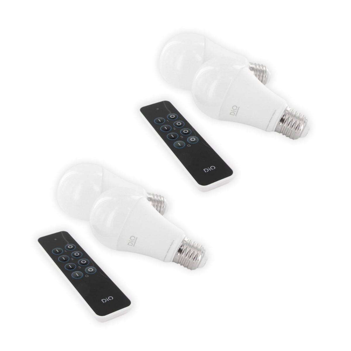 Set de 4 ampoules LED connectées + télécommande - E27 / 60W - Chacon