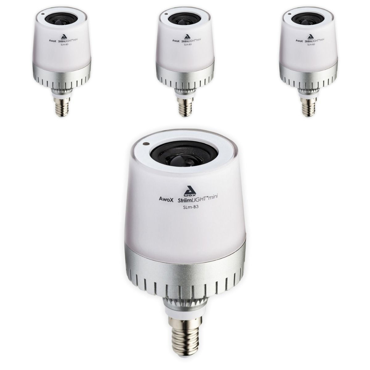 Lot de 4 ampoules LED Bluetooth E14 + enceinte avec télécommande - Chacon