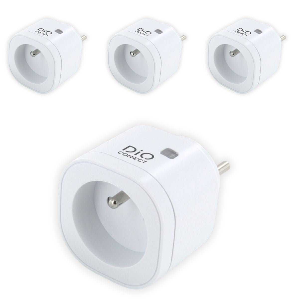 Lot de 4 prises Wi-Fi connect 433 MHz - 3000W - Blanc - Chacon