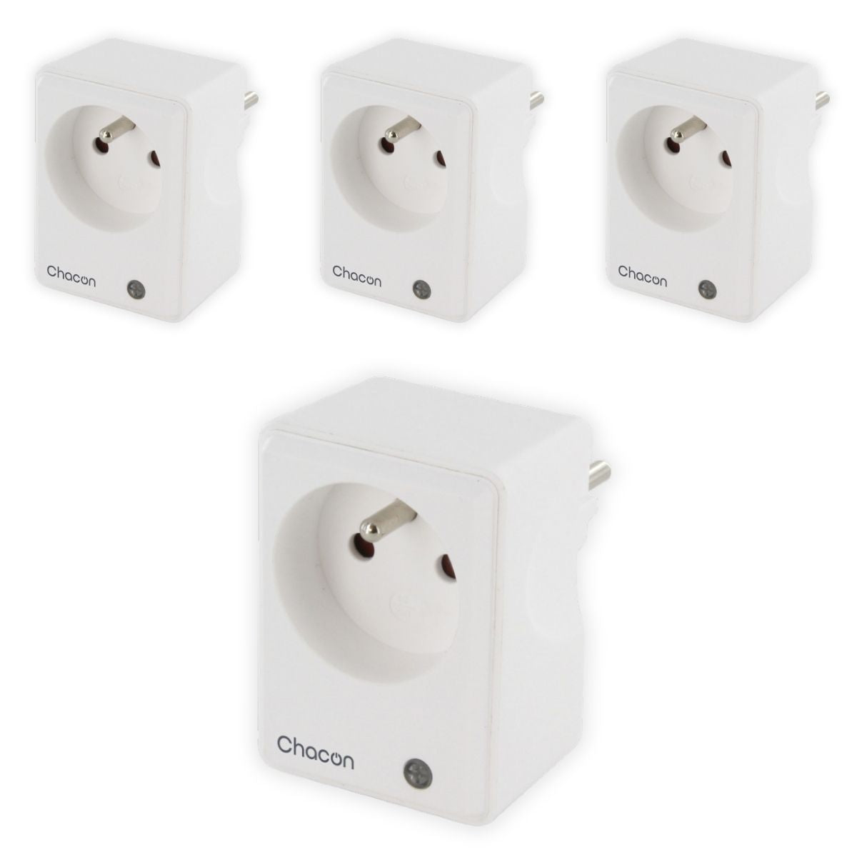 Lot de 4 programmateurs Wi-Fi - suivi consommation - 3680W - Blanc - Chacon