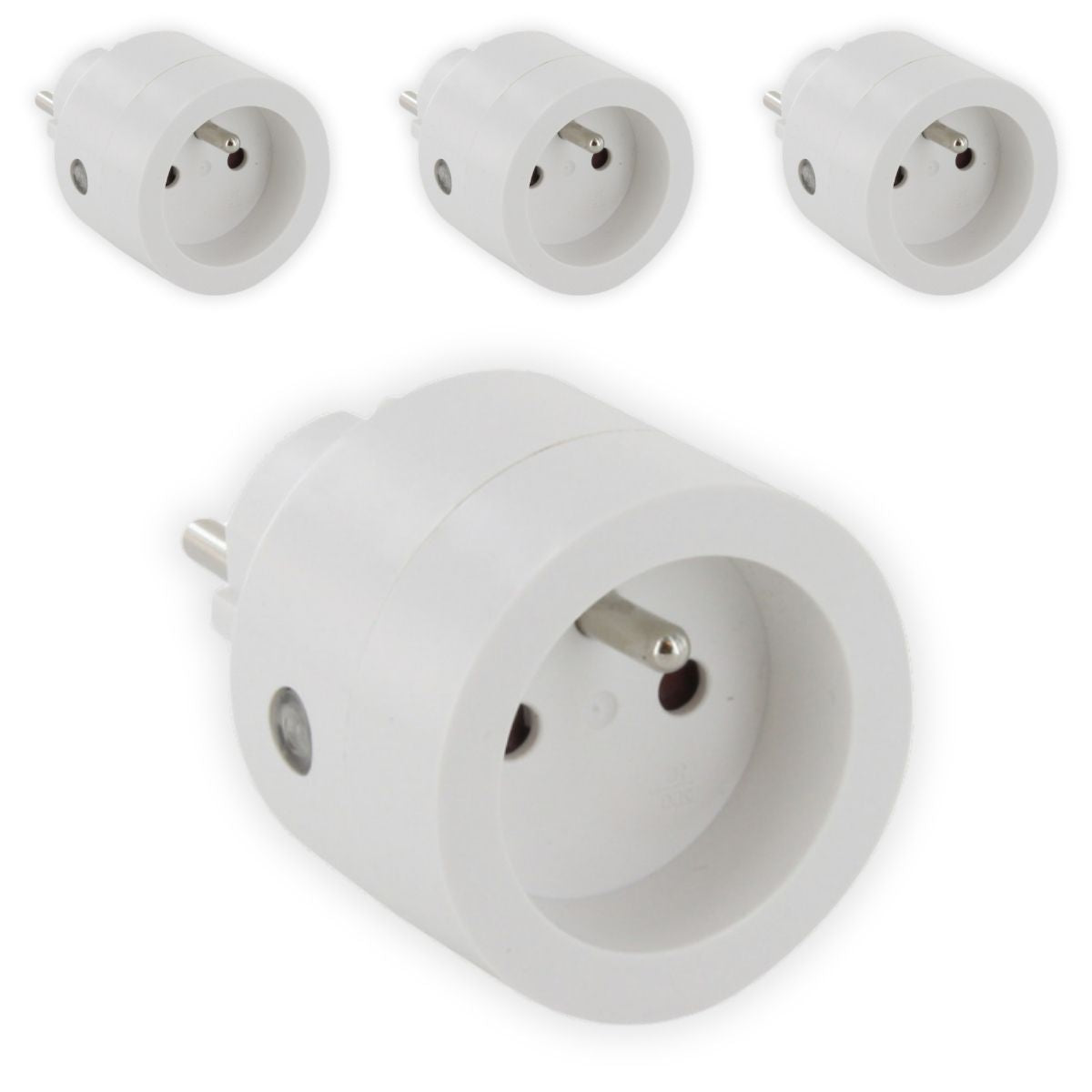 Lot de 4 prises programmateur Wi-Fi 2300W - connectée - Blanc - Chacon