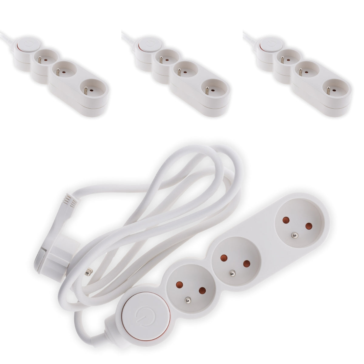 Lot de 4 multiprises Home 3 prises 16A 2P+T - Zenitech