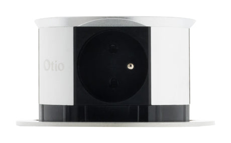 Lot de 2 blocs prises encastrables compacts 2P+T 16A + USB - Otio