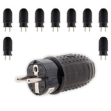 Fiche caoutchouc mâle 16A - 2P+T - Zenitech