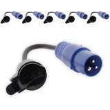 Lot de 6 adaptateurs caravane femelle 16A en mâle CEE17 - Zenitech
