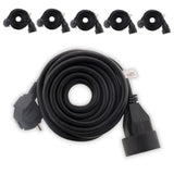 Lot de 6 prolongateurs 16A 2P+T HO5VV-F 3G1,5mm² - noir 3m - Zenitech