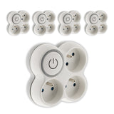 Multiprise triplite + interrupteur 16A - blanc et gris - Zenitech