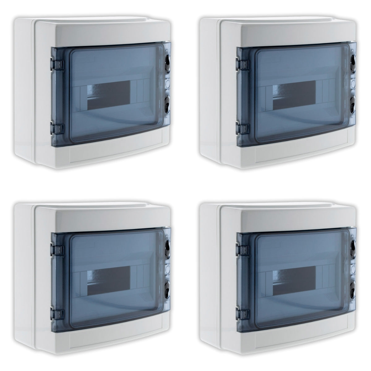 Lot de 4 coffrets étanches IP65 8 modules + accessoires - Zenitech