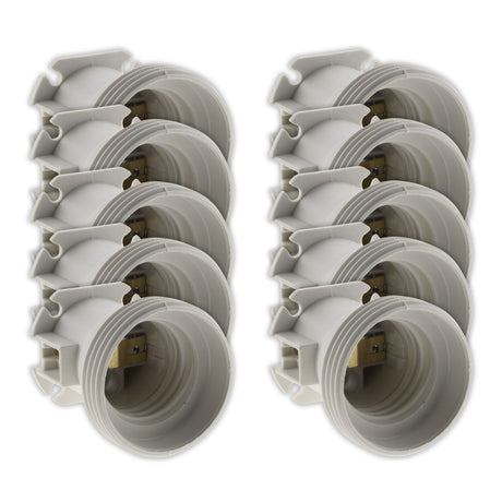 Lot de douilles de chantier E27 - blanc - Zenitech