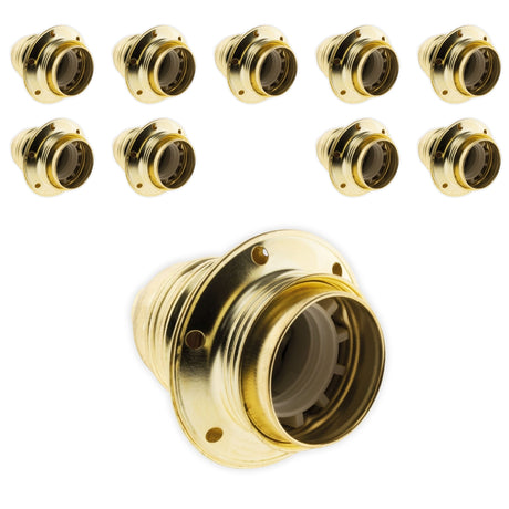 Douille E27 acier laitonné double bague - Zenitech