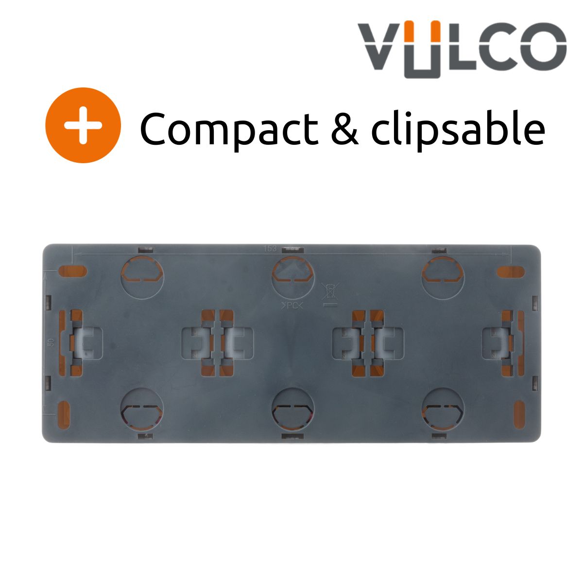 Lot de 5 prises triples 16A en saillie - Blanc - Vulco - Zenitech