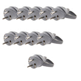 Fiche mâle anneau + ergot 16A 2P+T - gris - Zenitech