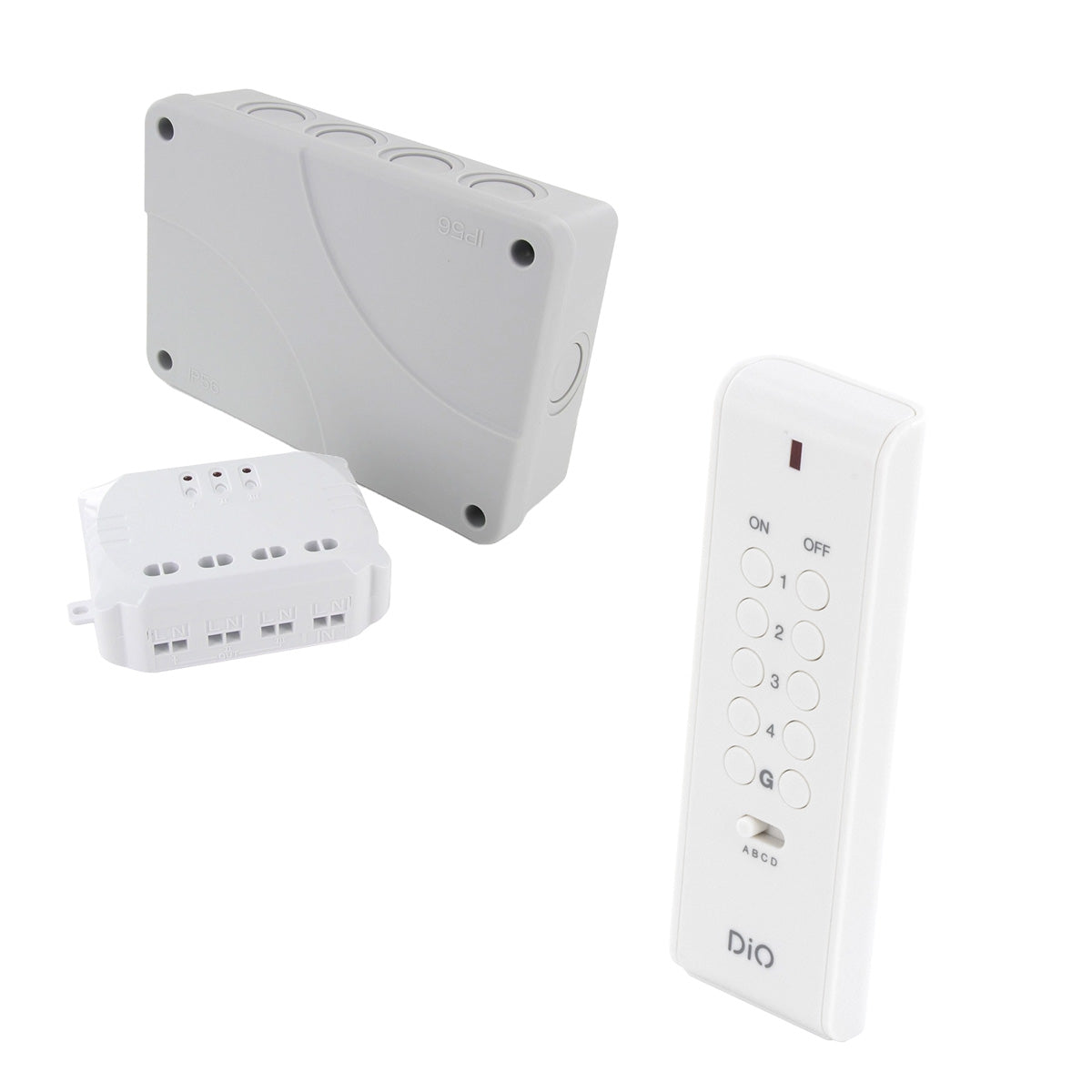Module 3 canaux On/Off étanche IP56 + télécommande 16 canaux - DiO