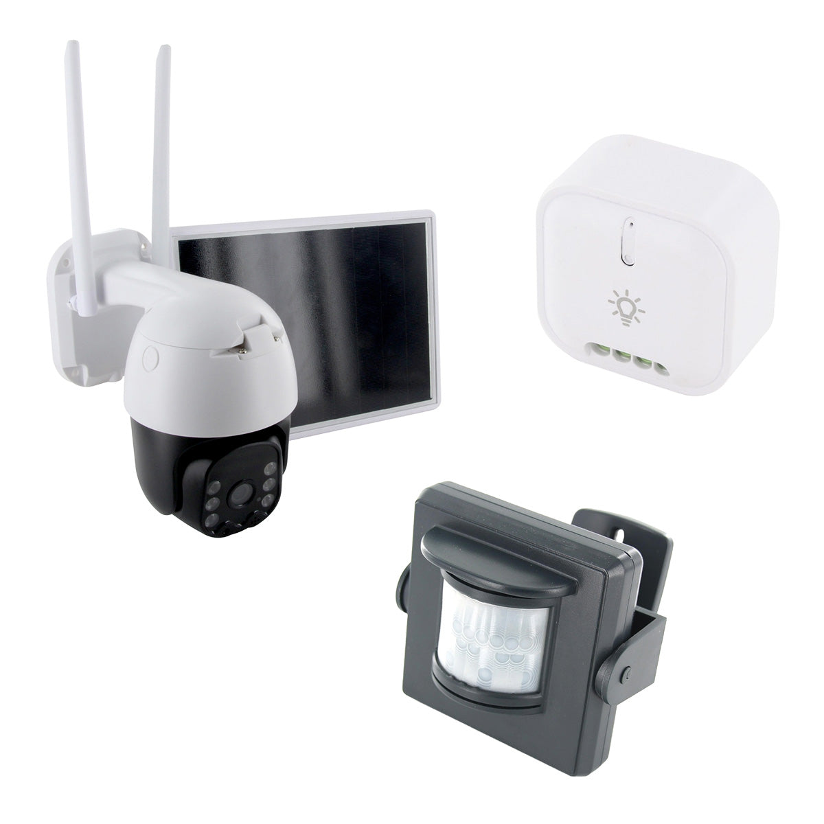 Détecteur de mouvement extérieur IP64 + module On/Off + caméra extérieure - DiO