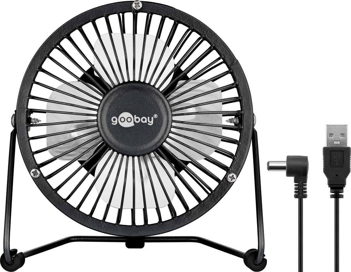 Mini ventilateur Ø13cm - rechargeable USB - Goobay