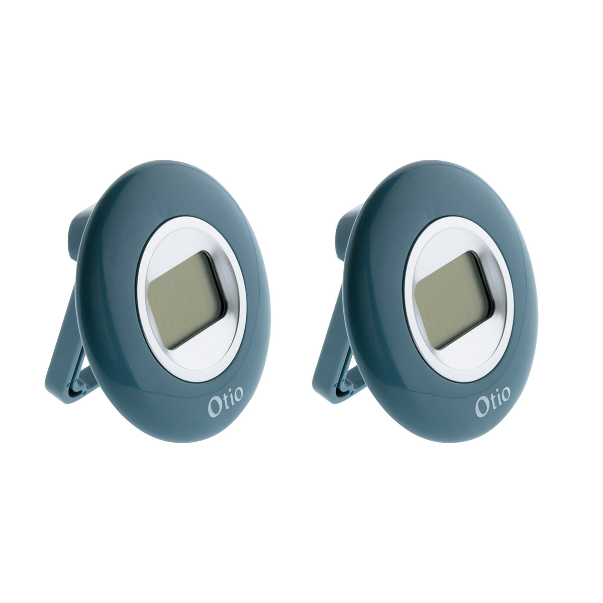 Lot de 2 - Thermomètre d'intérieur - Bleu canard écran LCD - Otio