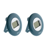 Lot de 2 - Thermomètre d'intérieur - Bleu canard écran LCD - Otio