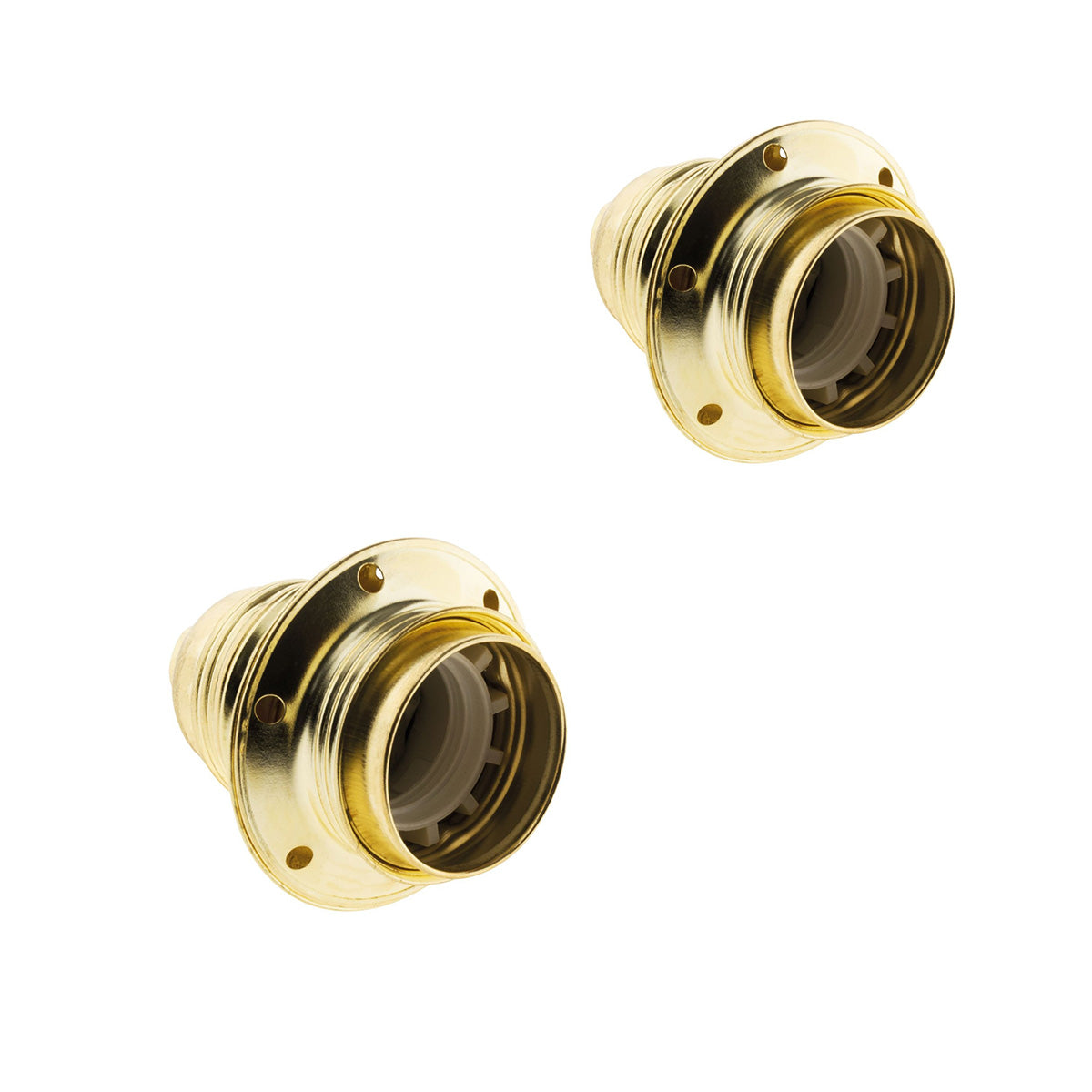 Douille E27 acier laitonné double bague - Zenitech