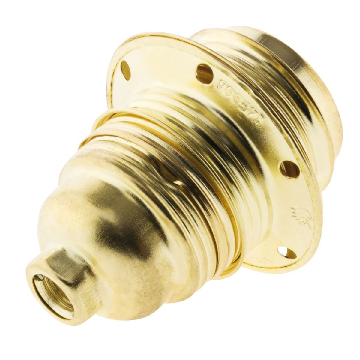 Douille E27 acier laitonné double bague - Zenitech