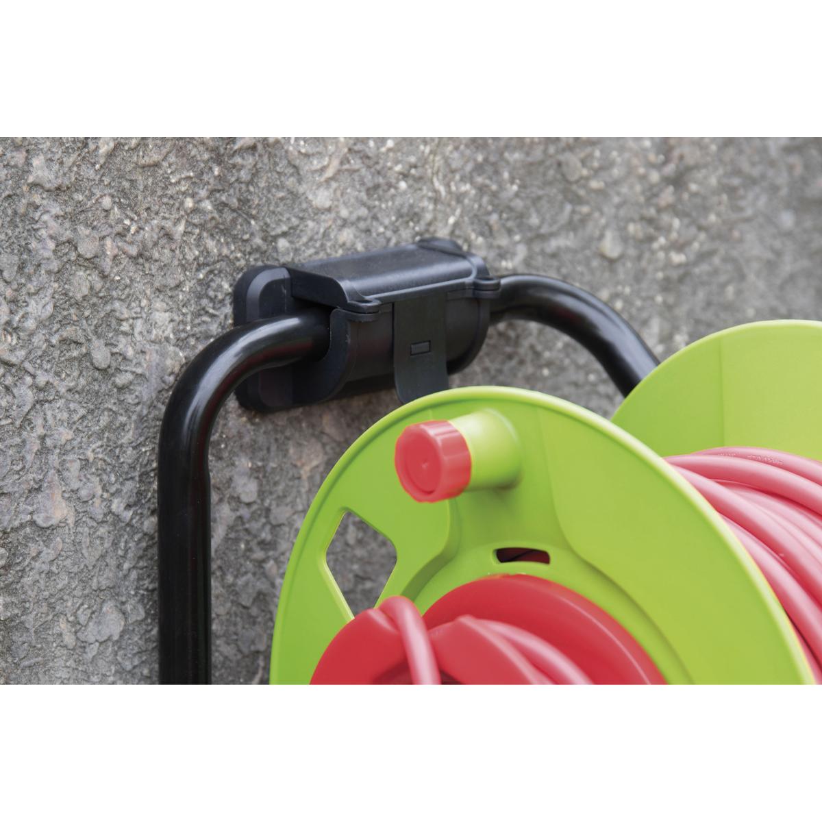 Enrouleur H05VV-F 4 prises 3G1mm² 25m + coupe-circuit + support - Zenitech