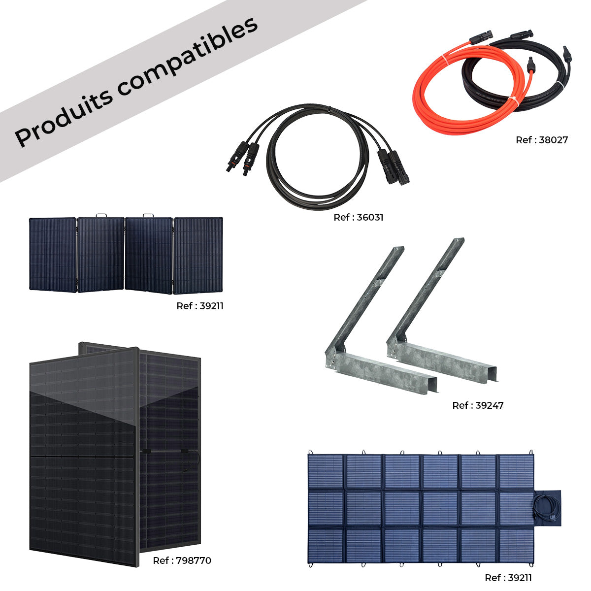 Station électrique IZYWATT.eco 2048Wh injection réseau + panneau solaire pliant 400W - Orium