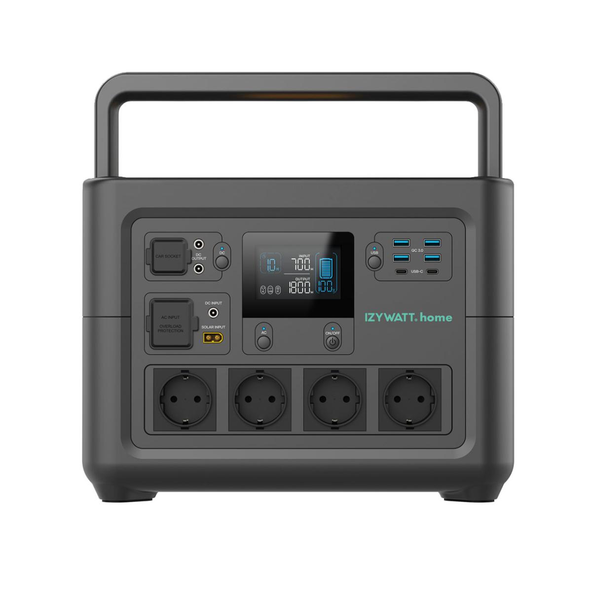 Station électrique IZYWATT.home 1536Wh + panneau solaire fixe 200W - Orium