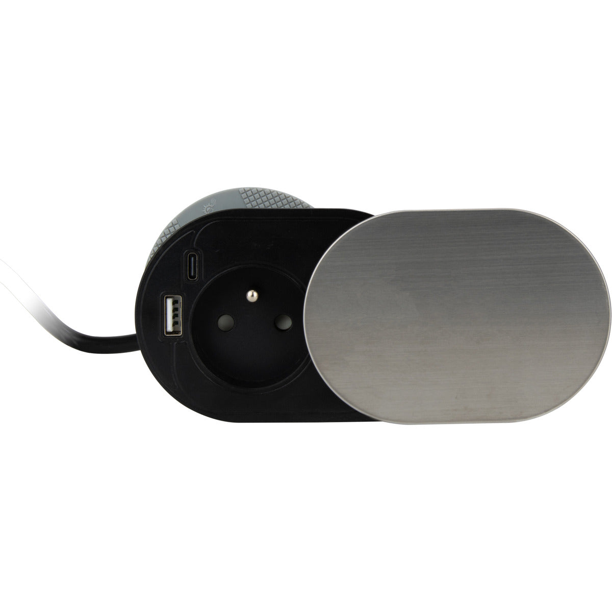 Bloc encastrable Gliss Ø60mm USB A+C + 3 bagues adaptation - Otio