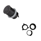 Prise encastrée EasyEject + USB + 3 bagues d'adaptation Ø60/80mm - Otio