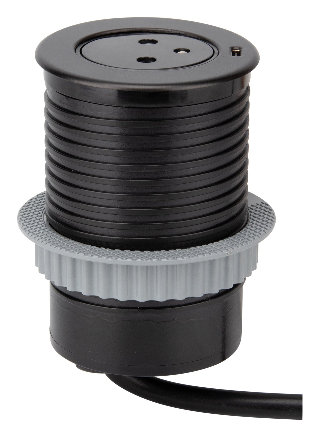 Prise encastrée EasyEject + USB + 3 bagues d'adaptation Ø60/80mm - Otio