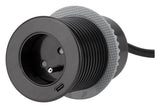 Prise encastrée EasyEject + USB + 3 bagues d'adaptation Ø60/80mm - Otio