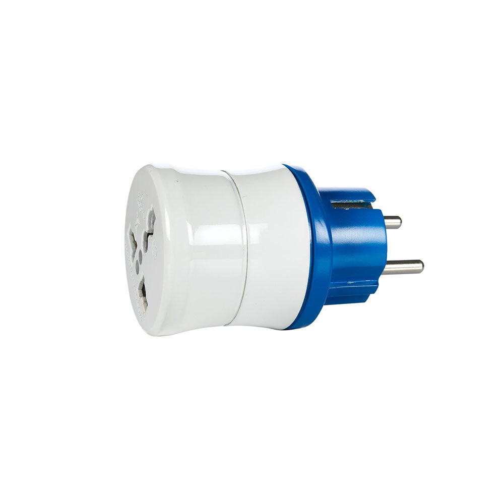 Adaptateur prise voyage universel tous pays France/Europe - compatible avec les prises françaises-européennes - Bleu - Watt and Co