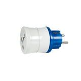 Adaptateur prise voyage universel tous pays France/Europe - compatible avec les prises françaises-européennes - Bleu - Watt and Co