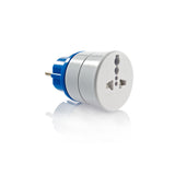 Adaptateur prise voyage universel tous pays France/Europe - compatible avec les prises françaises-européennes - Bleu - Watt and Co