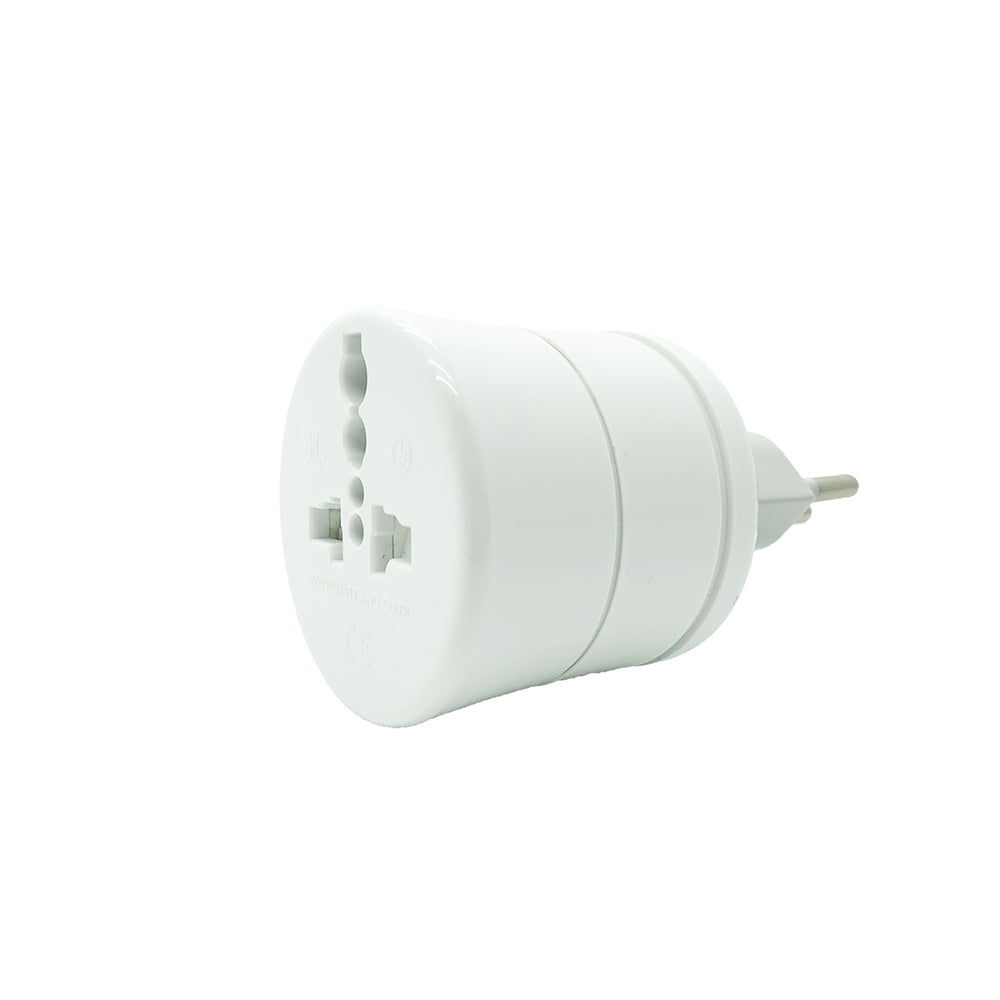 Adaptateur prise voyage universel tous pays Suisse/Liechtenstein - Blanc - Watt and Co