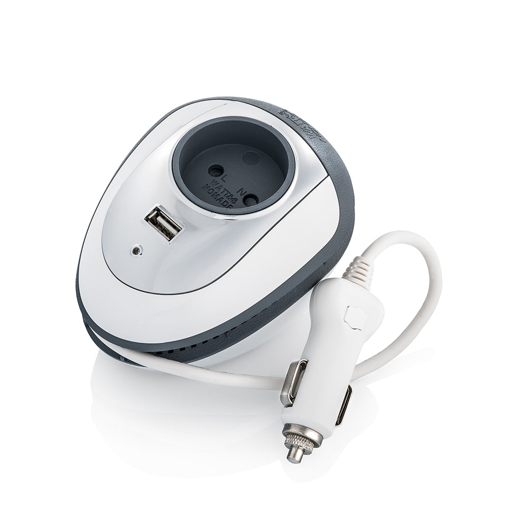 Convertisseur de voiture 12V 230V 150W EU + USB2,4A CARWATT - Watt and Co