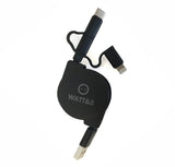 Câble rétractable micro/lightning/typeC - Watt and Co