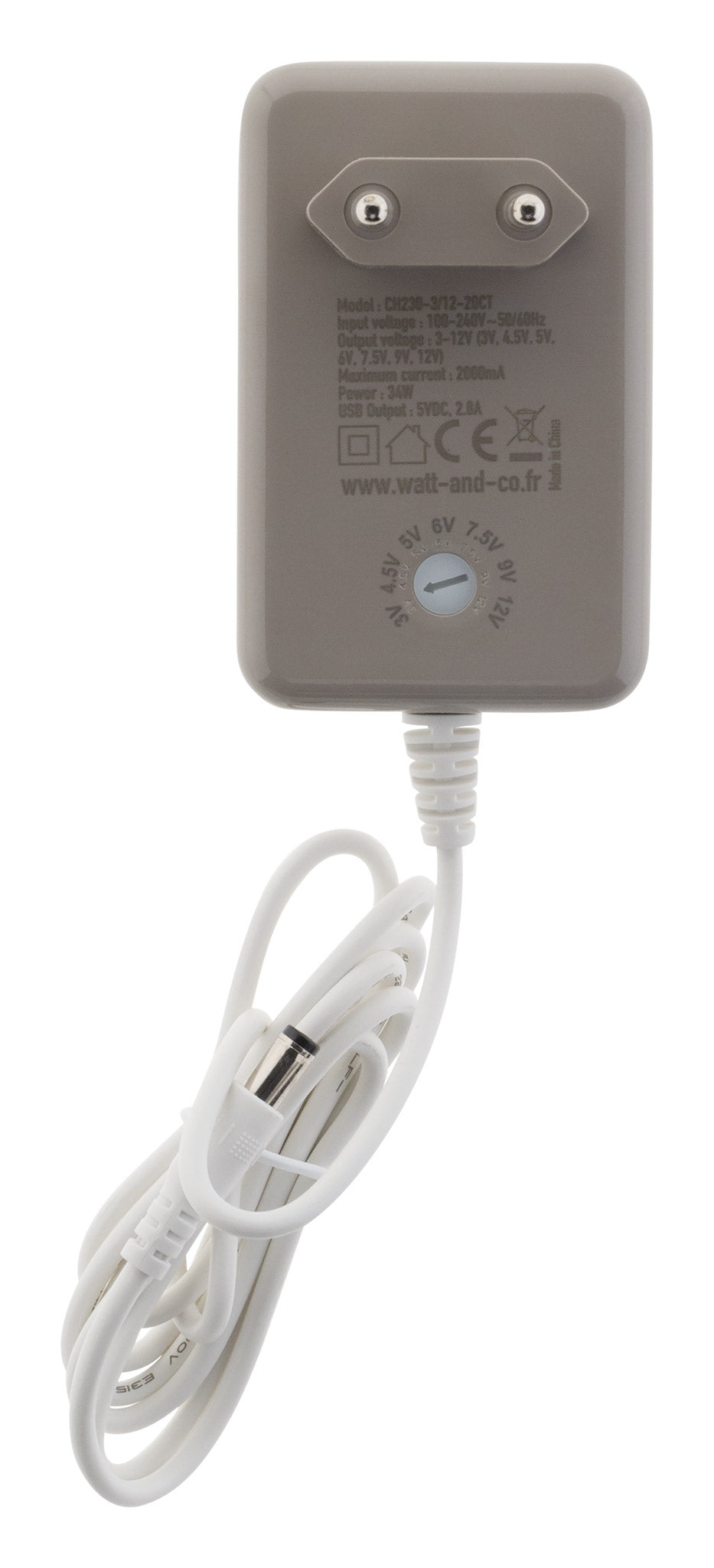 Adaptateur de courant universel 2000mA 16 fiches - Watt and Co