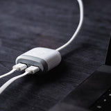 Rallonge 3m avec 2xUSB 4,8A à charge ultra rapide - Blanc - Watt and Co