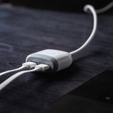 Rallonge 3m avec 2xUSB 4,8A à charge ultra rapide - Blanc - Watt and Co