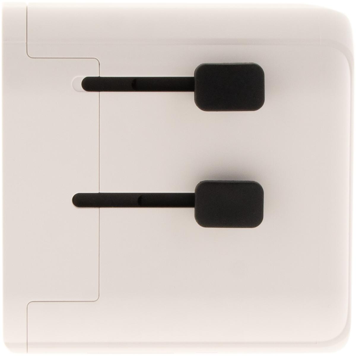 Adaptateur universel de voyage 150 pays 2xUSB + fusibles de protection - Watt and Co