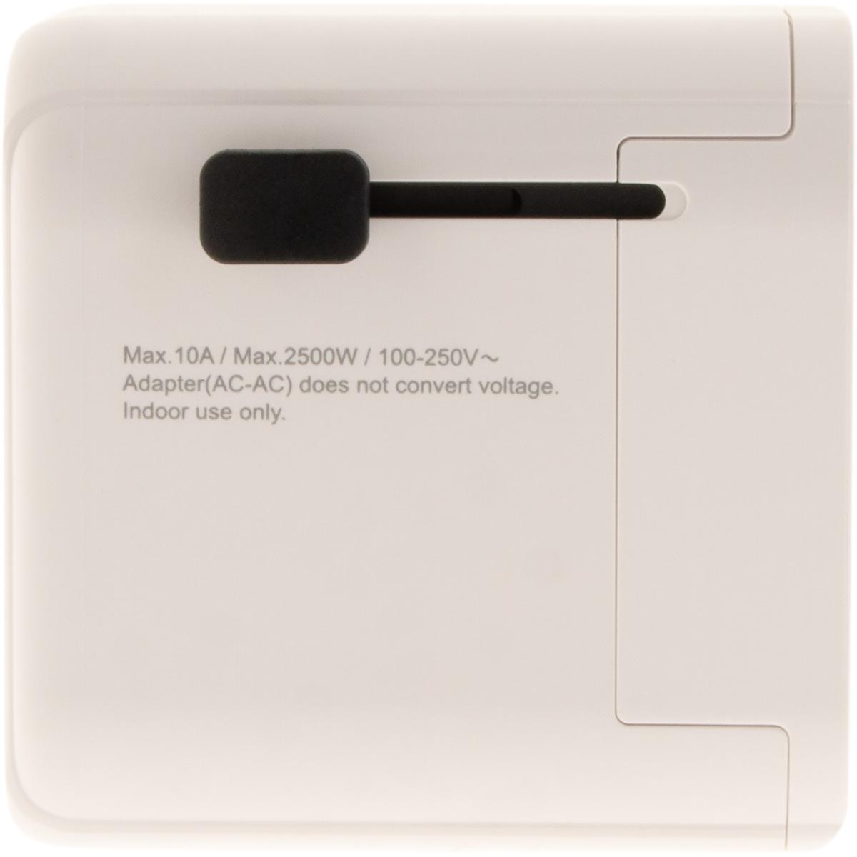 Adaptateur universel de voyage 150 pays 2xUSB + fusibles de protection - Watt and Co