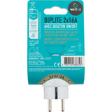 Biplite rotative compacte + interrupteur 2x16A (2P+T) - Watt and Co