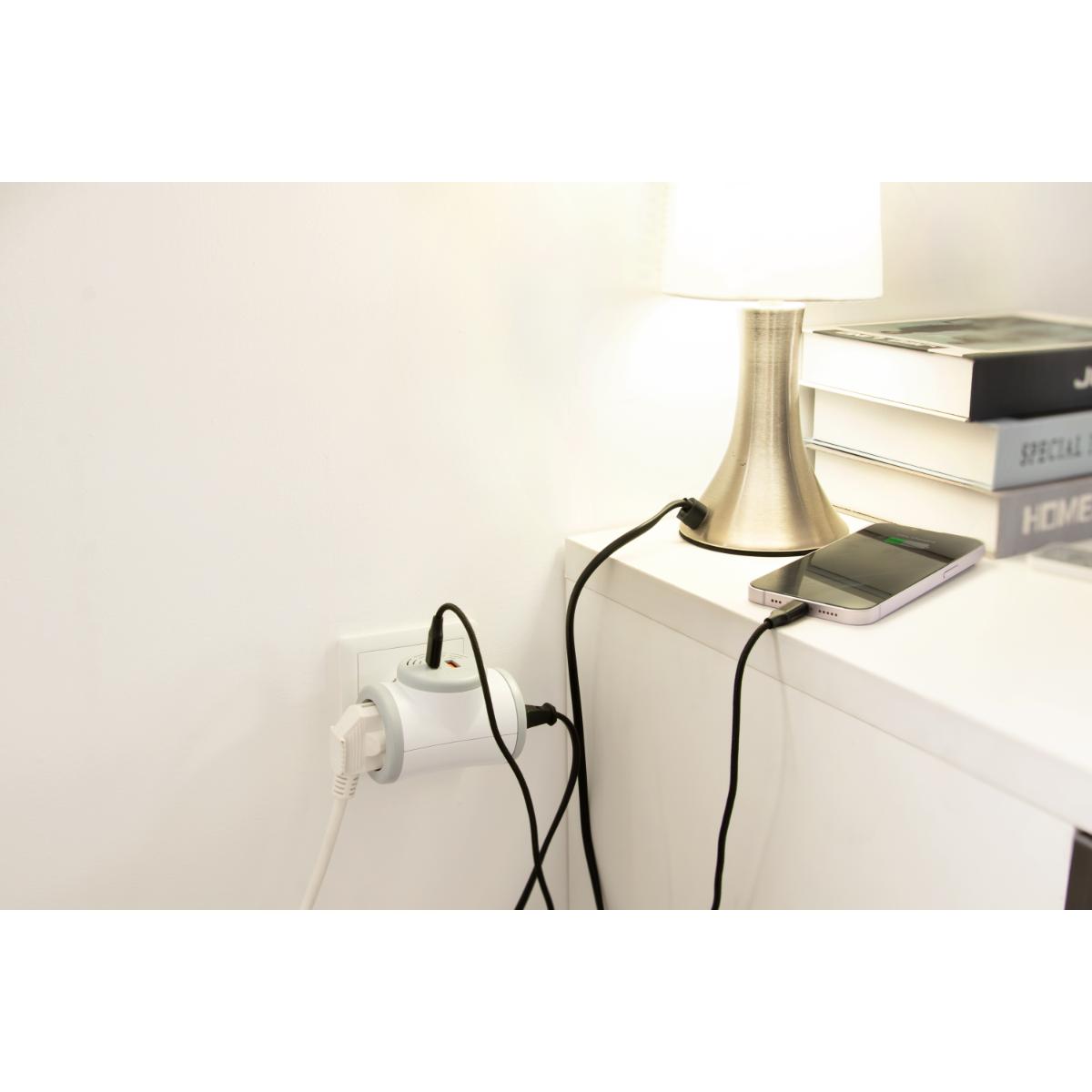 Biplite rotative design et compacte 16A + USB A/C - Watt and Co