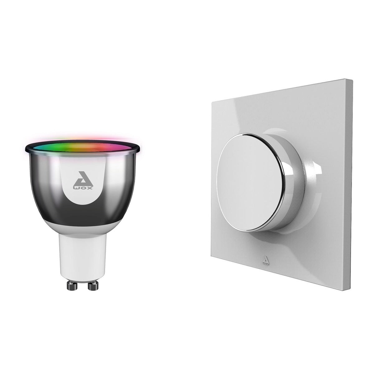 Ampoule LED couleurs connectée GU10 + interrupteur sans fil - Chacon
