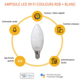 Ampoule LED E14 connectée Wi-Fi + Bluetooth Antalya - Konyks